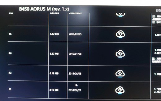 技嘉B450 AORUS M(REV.1.X)主板升级bios详细教程