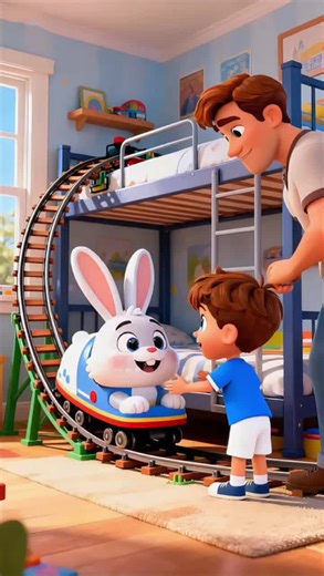 Rabbit Train inside Kid's Room | Cartoons for Kids | Nezha Kids TV #kidsfun #familycartoon #tiktokkids #cartoonsforkids #rabbit
