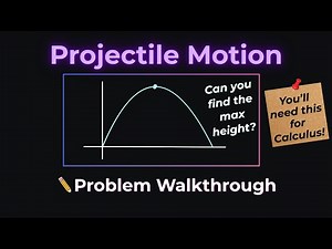 Projectile Motion II Word Problem | Solving Height, Time, and Quadratic Equations Step by Step