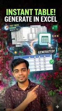 Create Table in Excel. #excel #exceltips #exceltricks