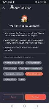 How to delete your omlet account | tutorial