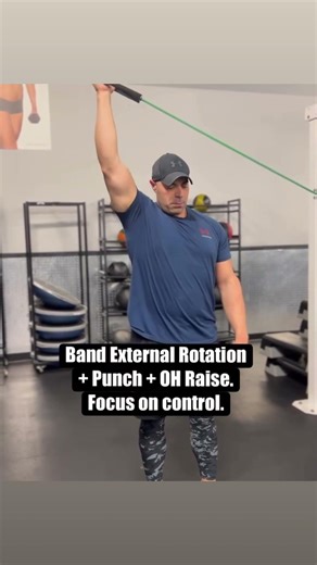 Banded External Rotation + Punch + OH reach