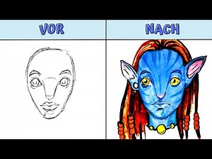 Wie man NEYTIRI aus AVATAR 2 zeichnet - Einfach Schritt für Schritt