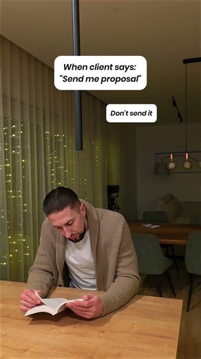 Copy this killer script 👇 “I’m happy to put together a proposal. Before I do, I want to make sure