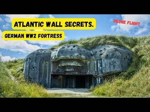 Atlantic Wall secrets.Drone perspective of German WW2 fortress.#AtlanticWallSecrets #WW2Secrets