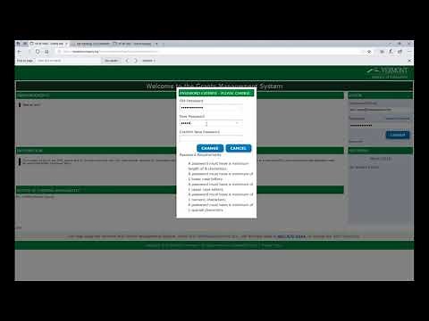 Grants Management System Training: Logging In