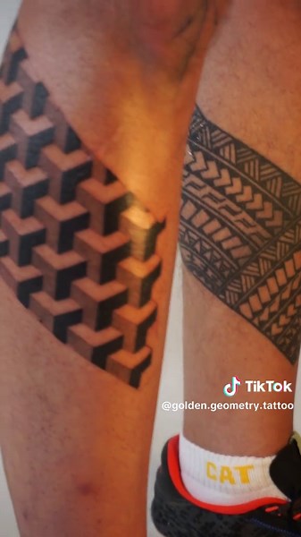 Golden Geometry Tattoo on TikTok