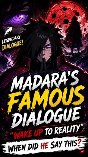 When Did Madara Say "Wake Up To Reality"? 🤯 | Naruto Shippuden Explained #shorts