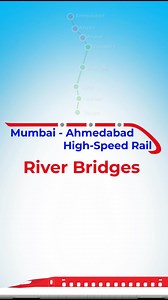 Spanning rivers, bridging aspirations! Take a look at the #MAHSR project forging ahead, bringing the Nation's #BulletTrain dream into reality, one river at a time. | Ministry of Railways, Government of India