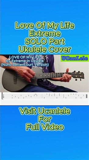 Love of my life / Extreme / Ukulele SOLO Part (short) ‪@UCanLele2023‬