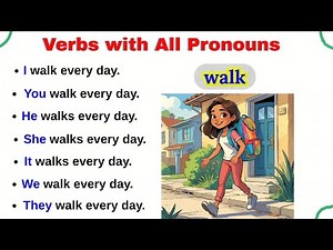 🔥 Master Action Verbs with All Pronouns! | Easy English Sentences for Beginners ✍️📚