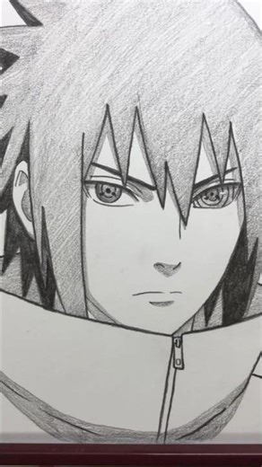 Draw Sasuke Uchiha in Minutes ⚡ | Simple Anime Drawing Guide #shorts