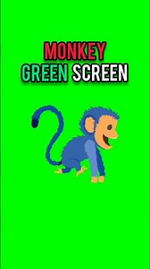 Monkey running green screen video‼️ #greenscreen #monkey #running #animation #dailygreenscreen