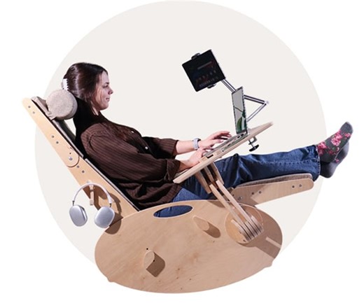 Work and Chill in the LoungeWorkspace Chair   Desk Combo