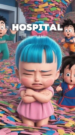 Goku va al HOSPITAL LLENO de CURITAS DE COLORES!