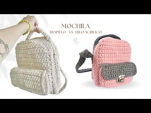 Como Tejer una Mochila a Crochet, asi de fácil la teji | Tutorial Hebras Crochet