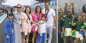 Roger Federer attends Rugby World Cup final with his mother Lynette, wife Mirka and their kids; cheers South Africa on to victory over New Zealand
