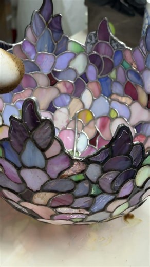 Creating a Tiffany Stained Glass Lamp #stainedglass #tiffanylamp