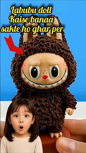 Labubu Doll Making 🧸✨ | Cute Clay Art Tutorial | DIY Labubu #shorts