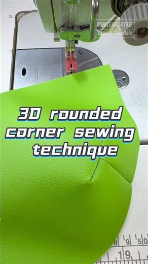 3D rounded corner sewing technique.