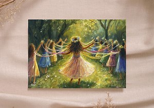 Waldorf Maypole Ribbons Dance Spring Season Table School Instant Download Printable Card Poster High Quality - Montessori Rudolf Steiner - Etsy Australia