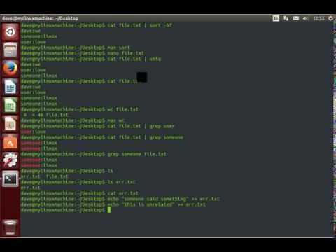 Linux Sysadmin Basics 4.1 -- Filtering Output and Finding Things (&&, cut, sort, uniq, wc, grep)