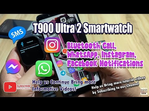 T900 Ultra 2 Smartwatch - Bluetooth Call, WhatsApp, Instagram, Facebook Notifications Demo
