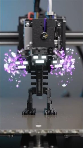 ASMR of 3d printing Minecraft Wither