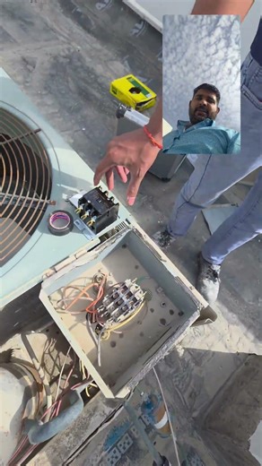 Bad AC contactor found ⚠️ Coil not pulling in. #BadContactor #HVACrepair #ACDown #TechWork #HVAC