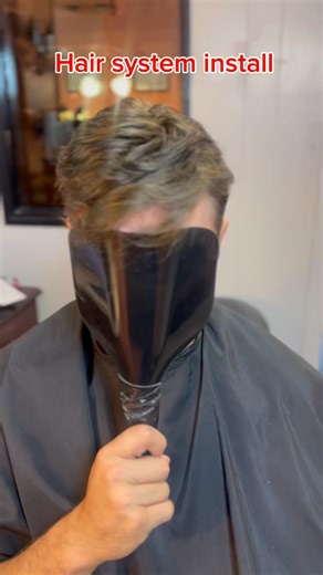 Watch Me Install a Hair System on My Client ✂️🔥 #hairreplacementsystems