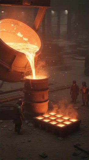 Pouring Molten Aluminum Into an Ingot Mold! The Skill Builder