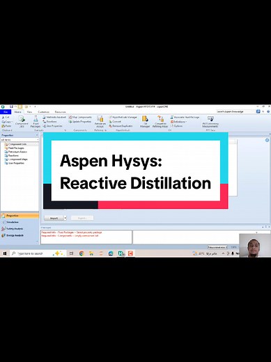 Reactive Distillation in Aspen HYSYS: Step-by-Step Stop using separate reactors and columns! 🛑 Here is how to set up a Reactive Distillation column in Aspen HYSYS. We’re defining the chemistry, stages, and hold-ups for maximum conversion. 🧪💻 Having no time to edit the subtitle. #EngineeringLife #chemicalengineering #AspenHYSYS #teknikkimia #Simulation