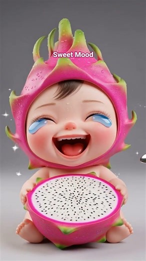 Baby dragon fruit☺️. #ai #funny #cute #asmrsounds #baby