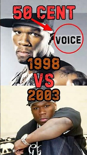 50 Cent’s Voice Before vs After Getting Shot 1998 vs 2003 #shorts