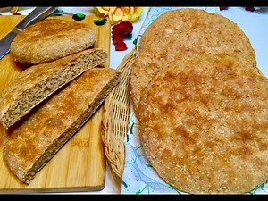 48 _خبزة دشيشة الشعير سهلة و سريعة خبزة ليبية و النتيجة 💯💯