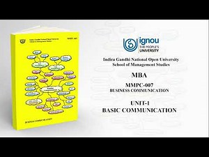 MMPC-007 Unit-1 Basics of Communication