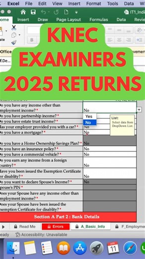 #shorts KNEC EXAMINERS 2025 TAX RETURN
