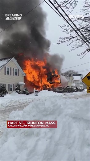 BREAKING: Flames engulfed this Taunton home following an explosion. "Preliminary information suggests multiple injured parties," according to a state fire official. Follow updates at https://www.wcvb.com/ #BreakingNews #Fire #Explosion #Massachusetts #Taunton | WCVB Channel 5 Boston