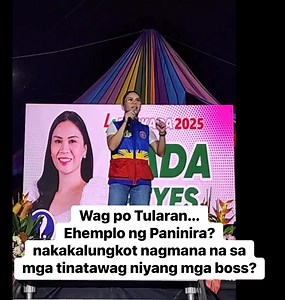 Sa meeting namin never nagparinig at nanira ang katunggali mo sa iyo! Pero ito hindi ko palalagpasin… Sabi mo “Anong ginawa meron po ba?” “Hindi tayo susulpot kapag eleksyon lamang?” SASABIHIN KO SAYO Ano ang mga ginawa ng naghahangad maging Mayor na si Cookie Yatco at naghahangad na maging Vice Mayor na si Ate Joy Abalos Yatco? Maaga pa lang bumabababa na sa kanyang mga kababayan… mangangamusta at nakikiramay lagi sa mga pamilyang nawalan ng mahal sa buhay.. Tumutulong lagi sa maghigit 30 years