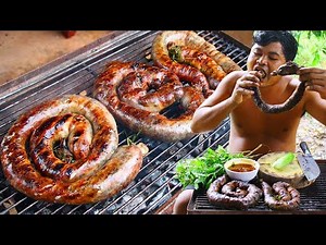 Cooking Pig Intestine bbq Recipe - Cook Cow,Pig animal intestine for delicious Food