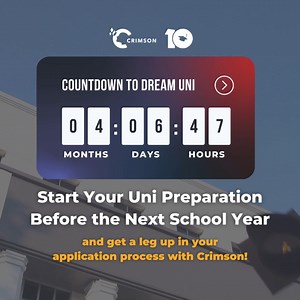 🚀 Maximize Your Child’s Potential with Crimson Education! 🚀 Early engagement with Crimson means strategic planning and expert guidance, increasing your child’s chances of getting into top-tier universities. Every student gains admission to at least one target school. Start early, succeed big! 👉 Schedule Your Free Consultation | Crimson Education