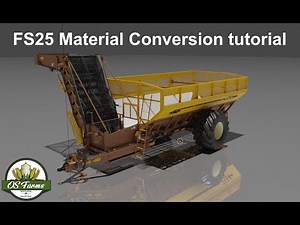 Material Converting to FS25 System Tutorial