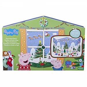 Peppa Pig Peppa’s Kids Advent Calendar, 24 Surprise Toys, 4 Holiday Peppa Pig Family Figures