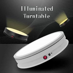 42cm 360 Degree Turntable Spin Luminous Display Stand Turntable Shoot Electric Turntable with Remote Control