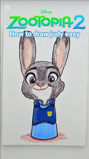 zootopia judy drawing easy #disney