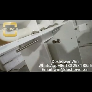 Two-person manicure table with vent pipe and small shelf.