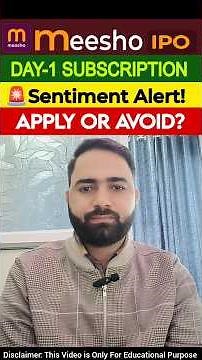 Meesho IPO Review | Meesho IPO Day-1 Subscription Status | #meeshoipo #iporeview #ipo #shortsfeeds