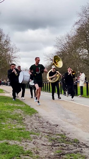 I followed runners with a brass band @Voodoo Brass Band