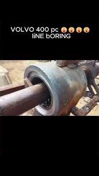 Volvo 400 Excavator Line Boring 🔧 Pin Hole Repair Process 😱 #shorts #engineering #workshop #volvo