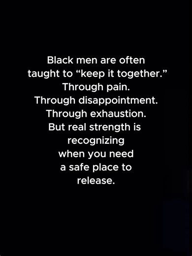 Many Black men were taught early to stay composed and keep moving forward no matter what they were carrying. But real strength isn’t just about holding everything in — it’s about recognizing when you need space to process, reflect, and release what’s been weighing on your mind. If this message resonates, the Self-Care for Black Men workbook was created to help guide that inner work. 🔗 You can find it in the link in my bio. #BlackMen #BlackMensMentalHealth #MensMentalHealth #EmotionalHealing #fy